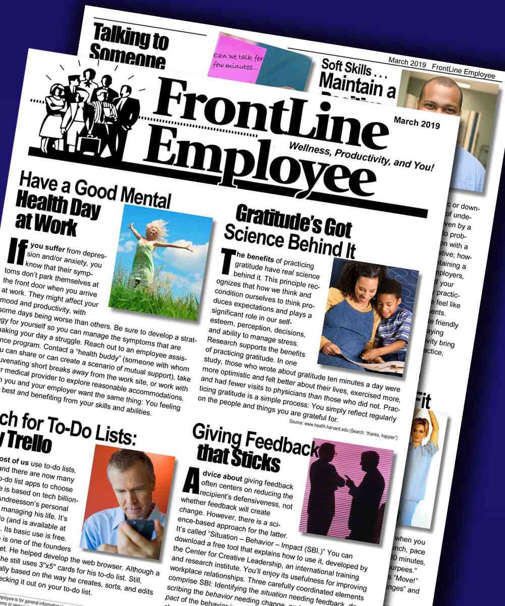 Employee Newsletter - Articles or Editable & Customizable Newsletter - Employee - workplacenewsletters - workplacenewsletters