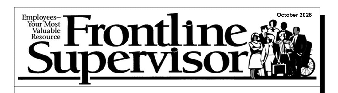 The standard FrontLine Supervisor masthead as published